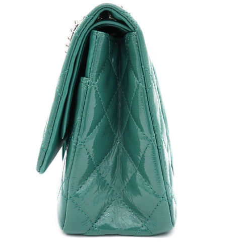 Green Quilted Patent Leather Reissue 2.55 Classic 227 Flap Bag
