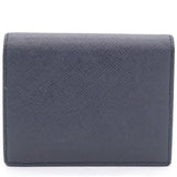 Navy Saffiano Leather Compact Wallet