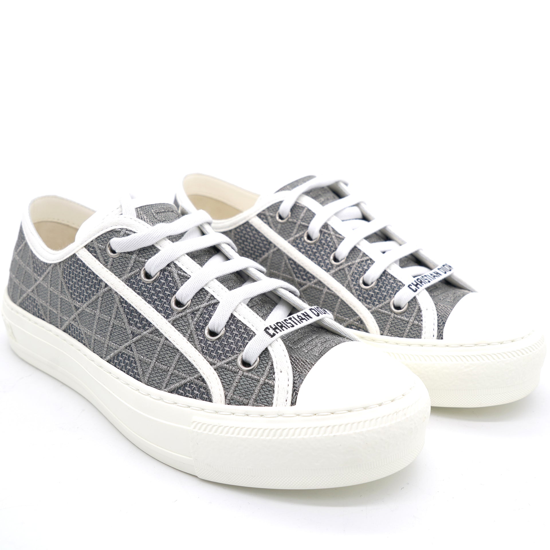 Cotton Cannage Walk'N'Dior Low Top Sneakers Glitter Grey 37