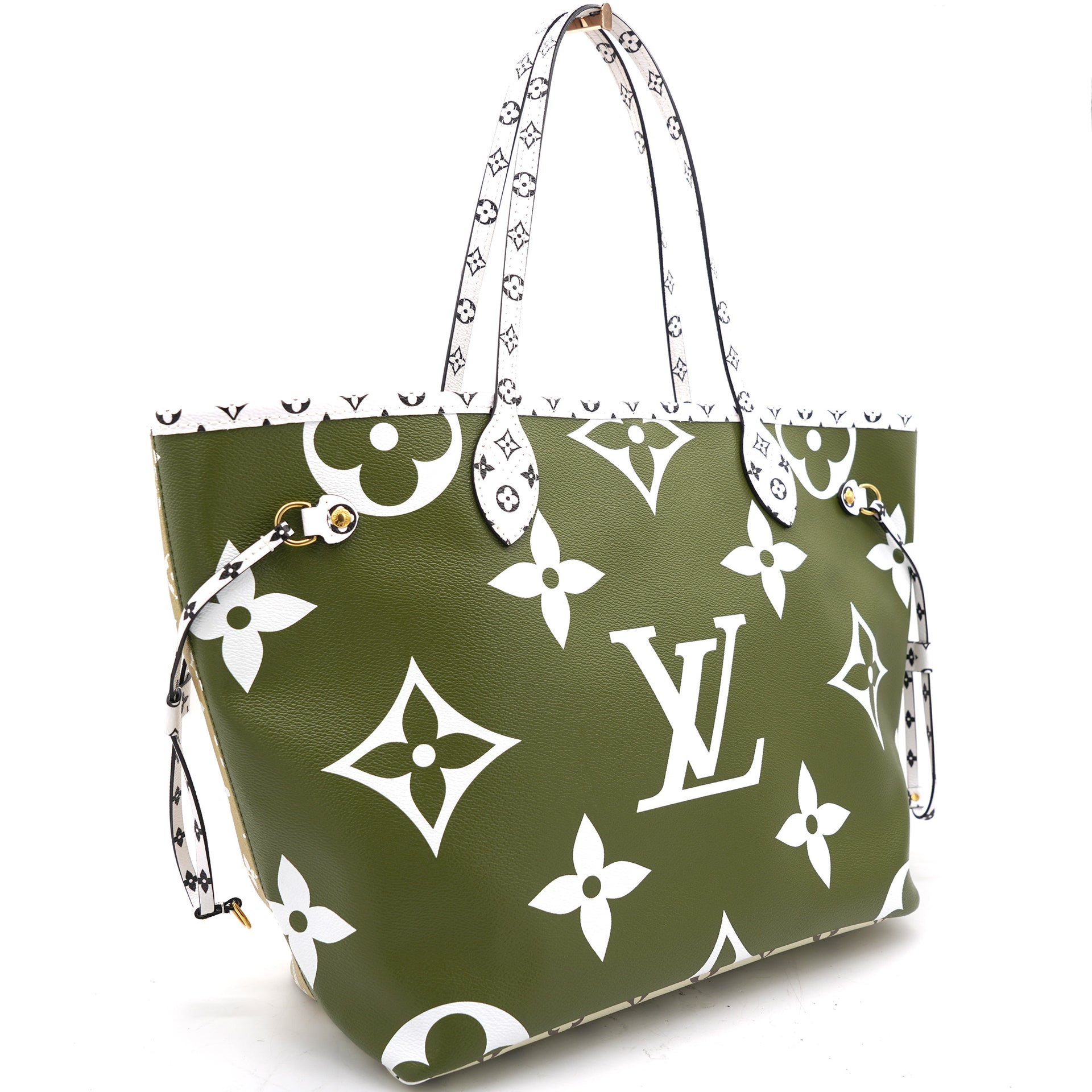 Louis Vuitton Neverfull Monogram Giant MM Khaki Green/Beige Lining