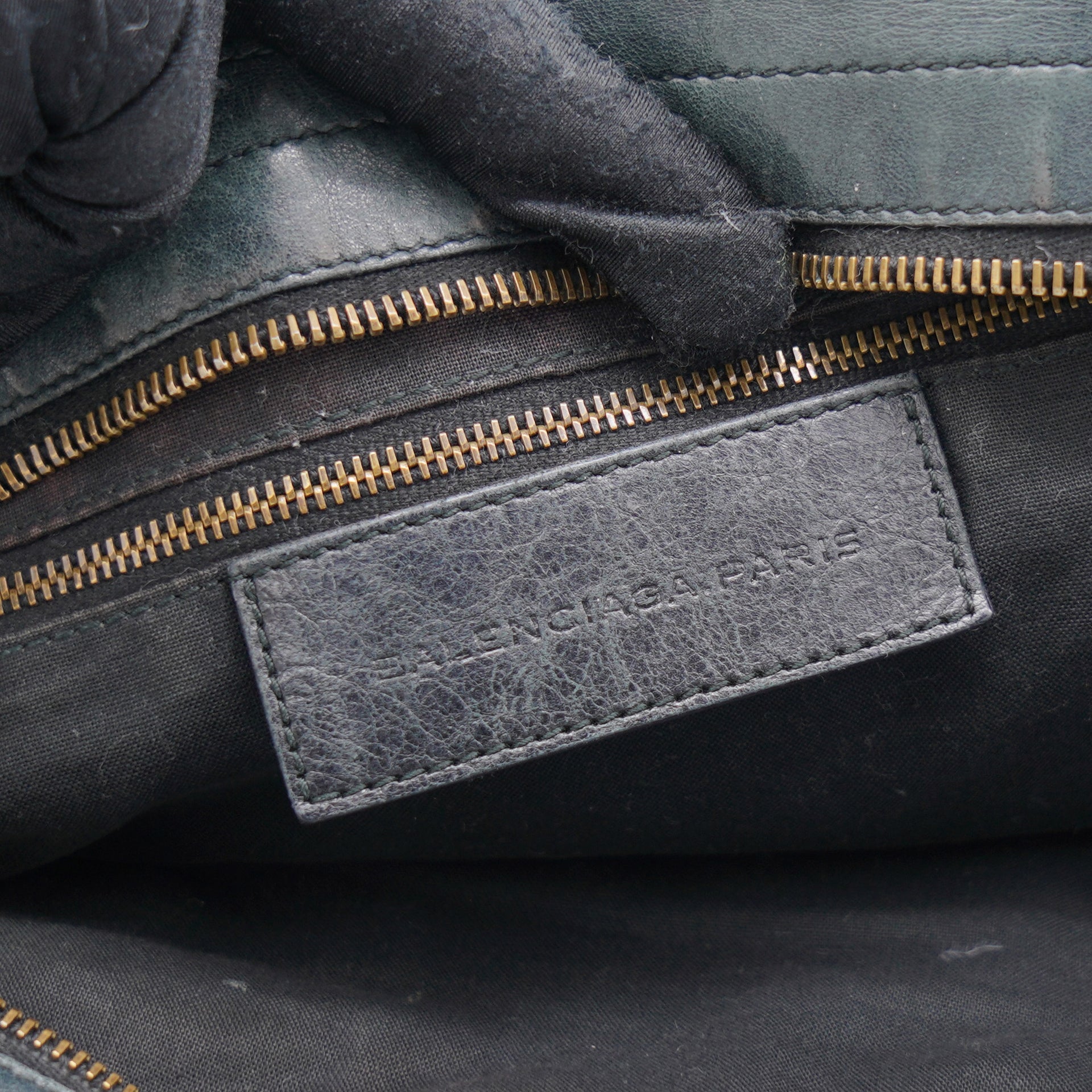 Black Lambskin Leather Gunmetal Part-Time City Bag