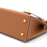 Gold Epsom Leather Gold Hardware Mini II Kelly Bag