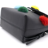 Backpack Pom Pom To School Black Leather Cross Body Bag