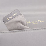 Grey Leather Medium Studded Diorama Flap Shoulder Bag
