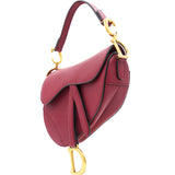 Red Leather Mini Saddle Bag