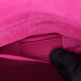 Hot Pink Leather Y-Ligne Clutch