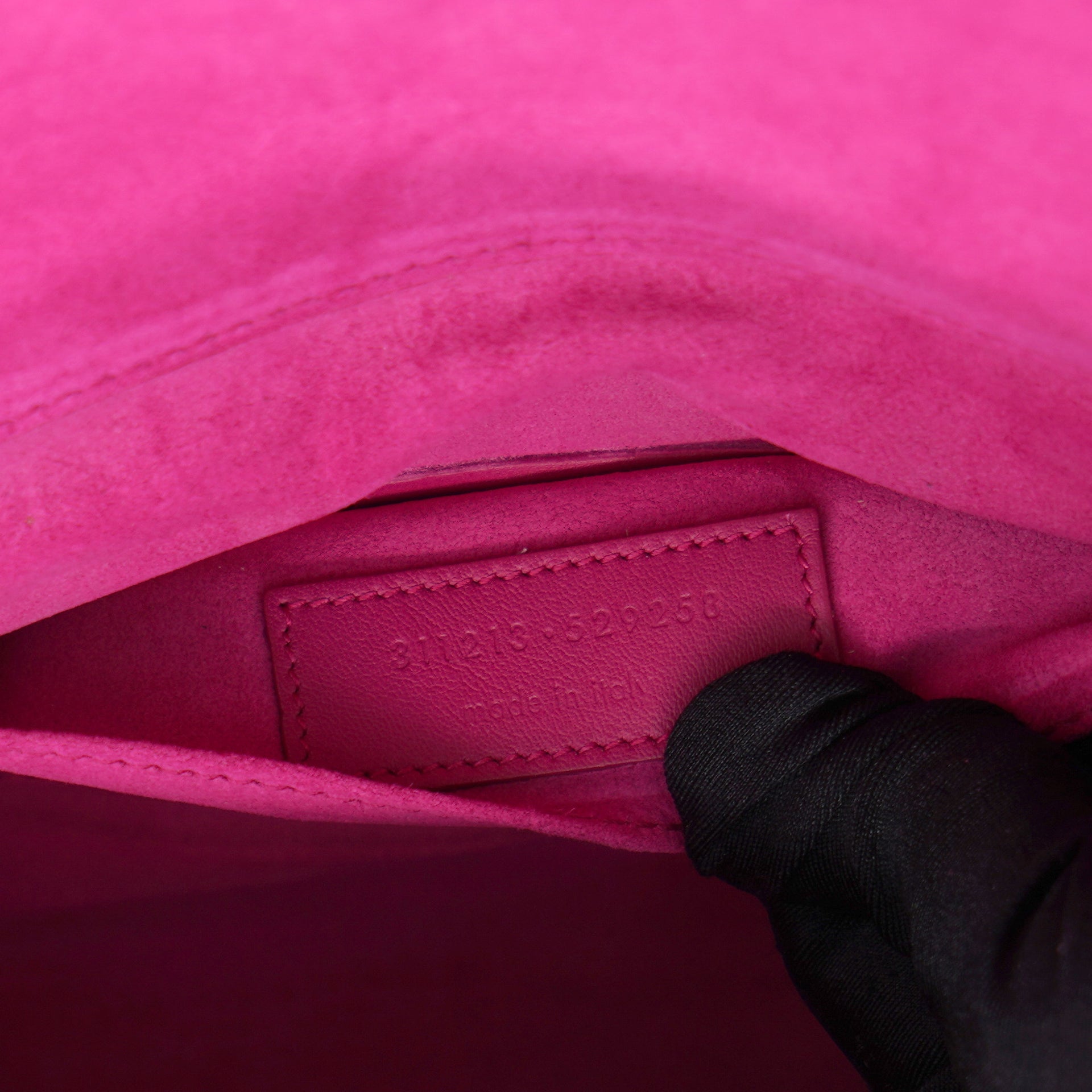 Hot Pink Leather Y-Ligne Clutch