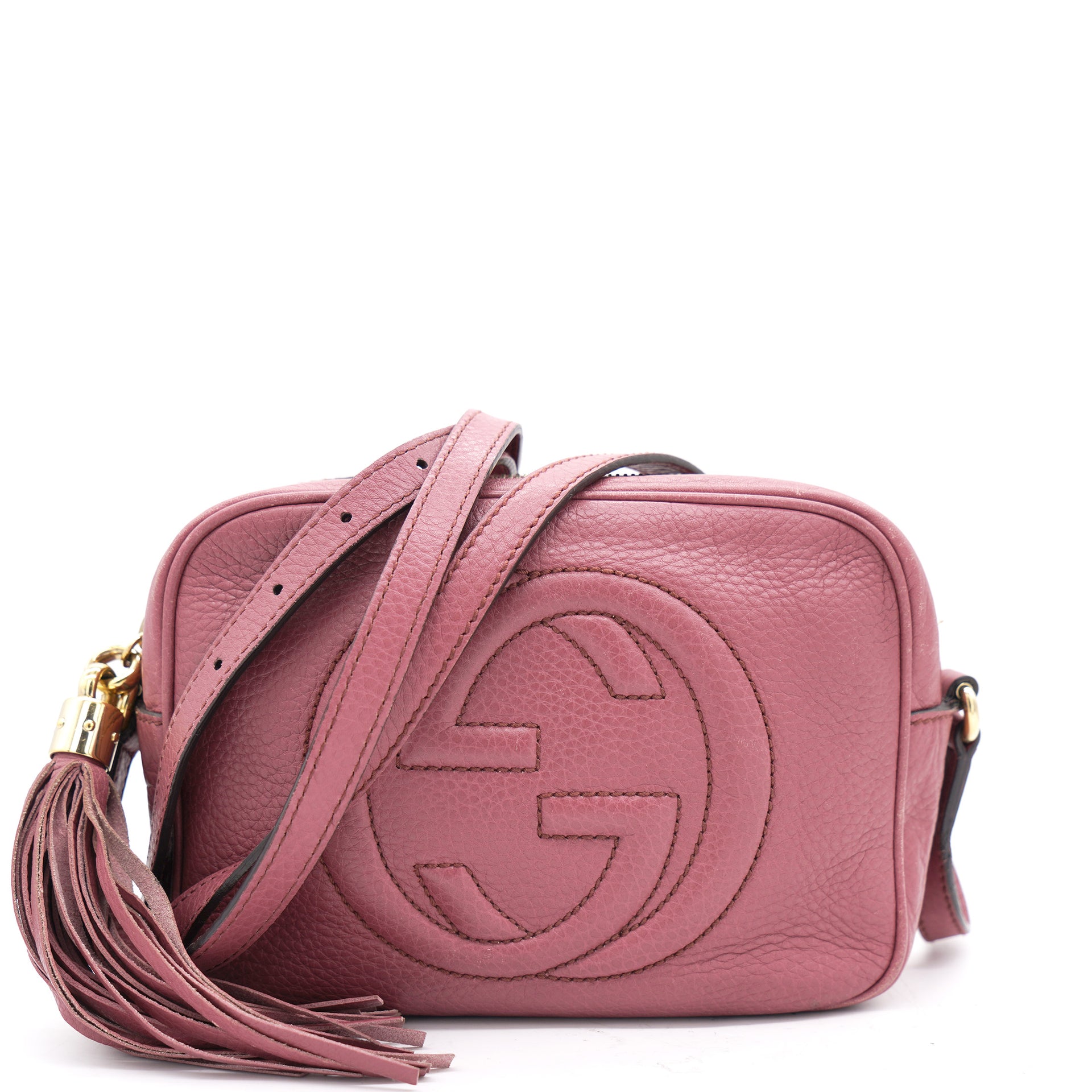 Pink Leather Soho Disco Shoulder Bag