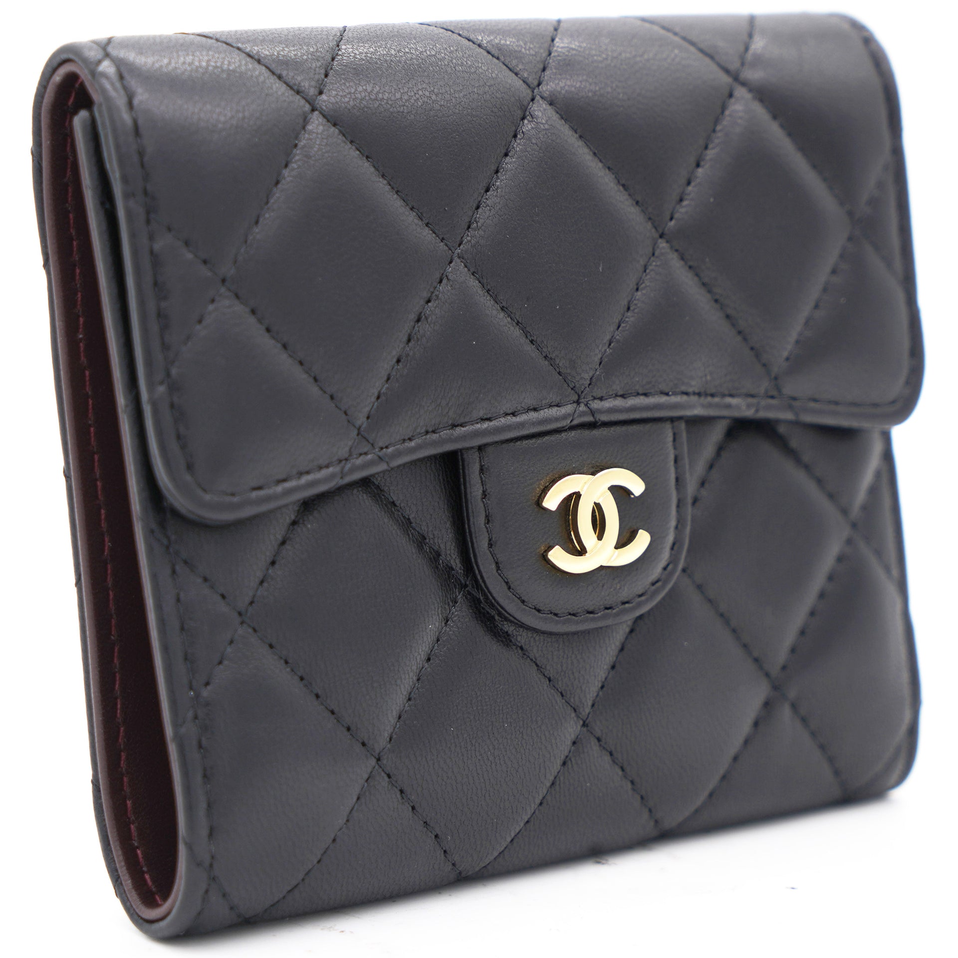 Chanel Black Quilted Leather CC Compact Wallet – STYLISHTOP