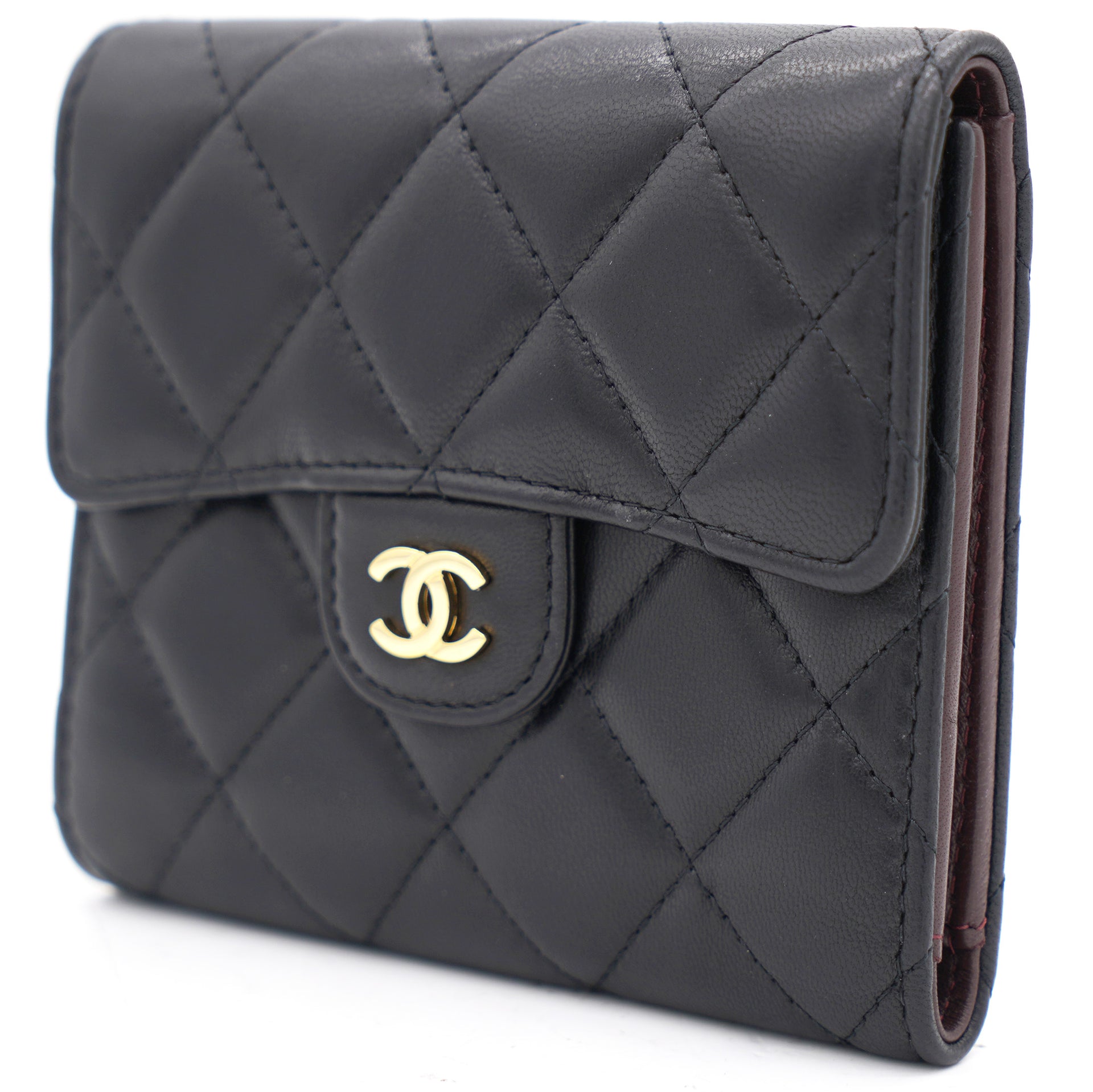 chanel gold wallet