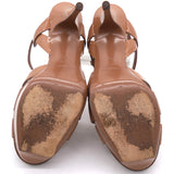 Blush Patent Leather Tribute Platform Ankle Strap Sandals 39