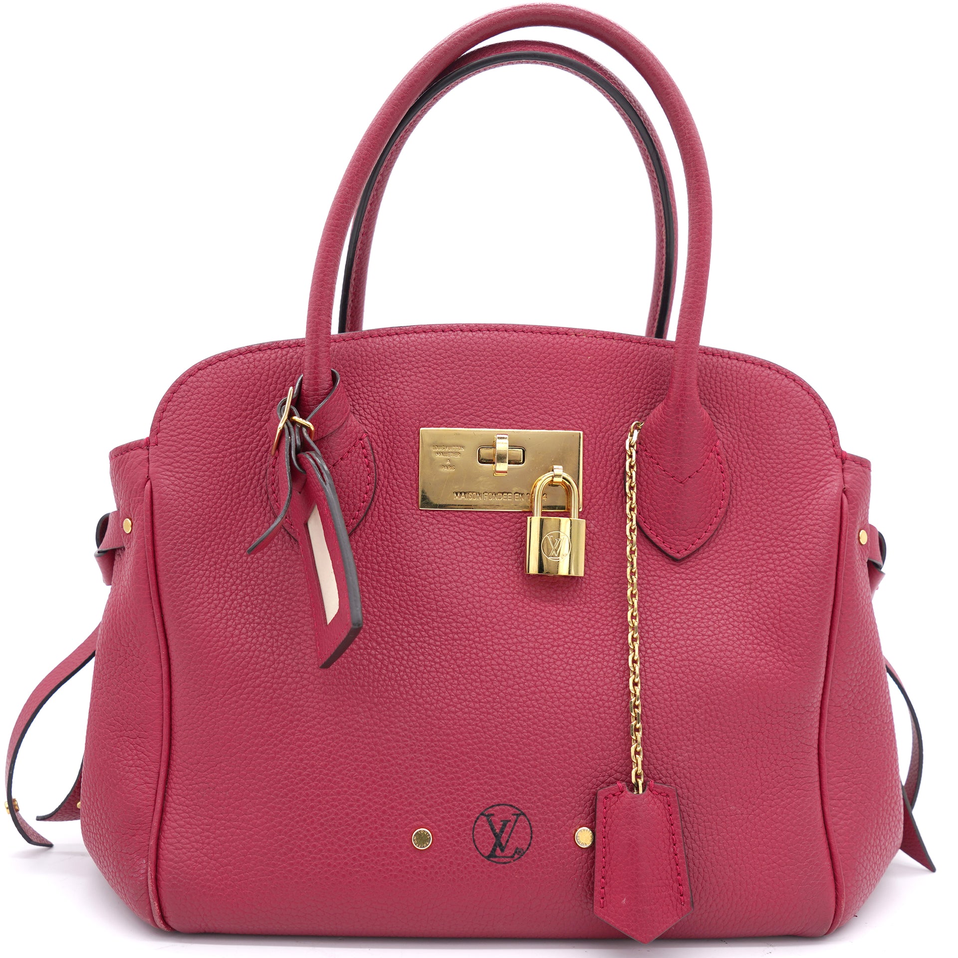 Leather Tote Empriente Red