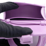 Shiny Calfskin Hourglass Top Handle Bag Mini Pink