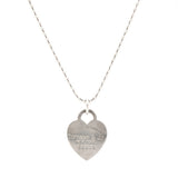 Return To Tiffany Sterling Silver Heart Tag Pendant Necklace
