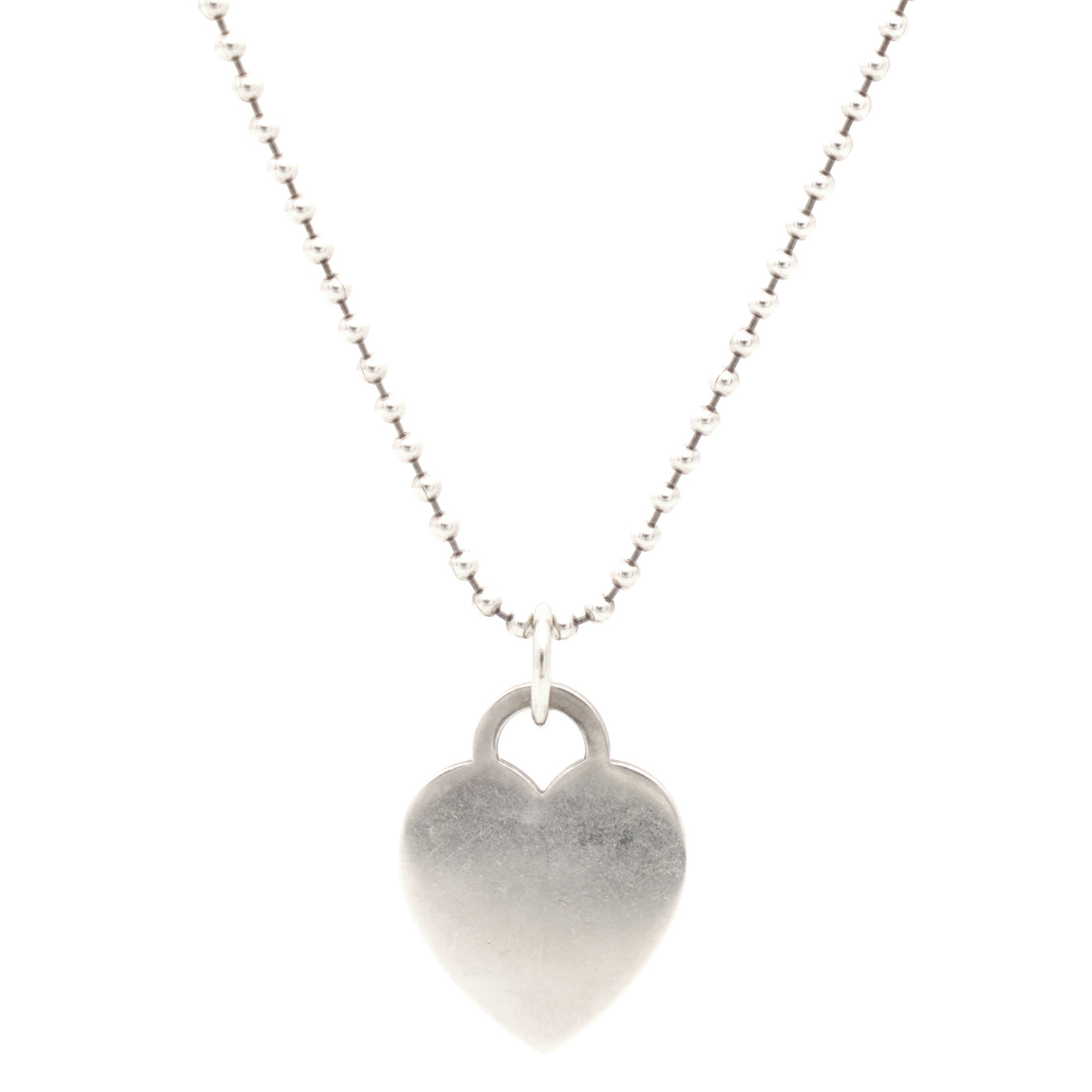 Return To Tiffany Sterling Silver Heart Tag Pendant Necklace