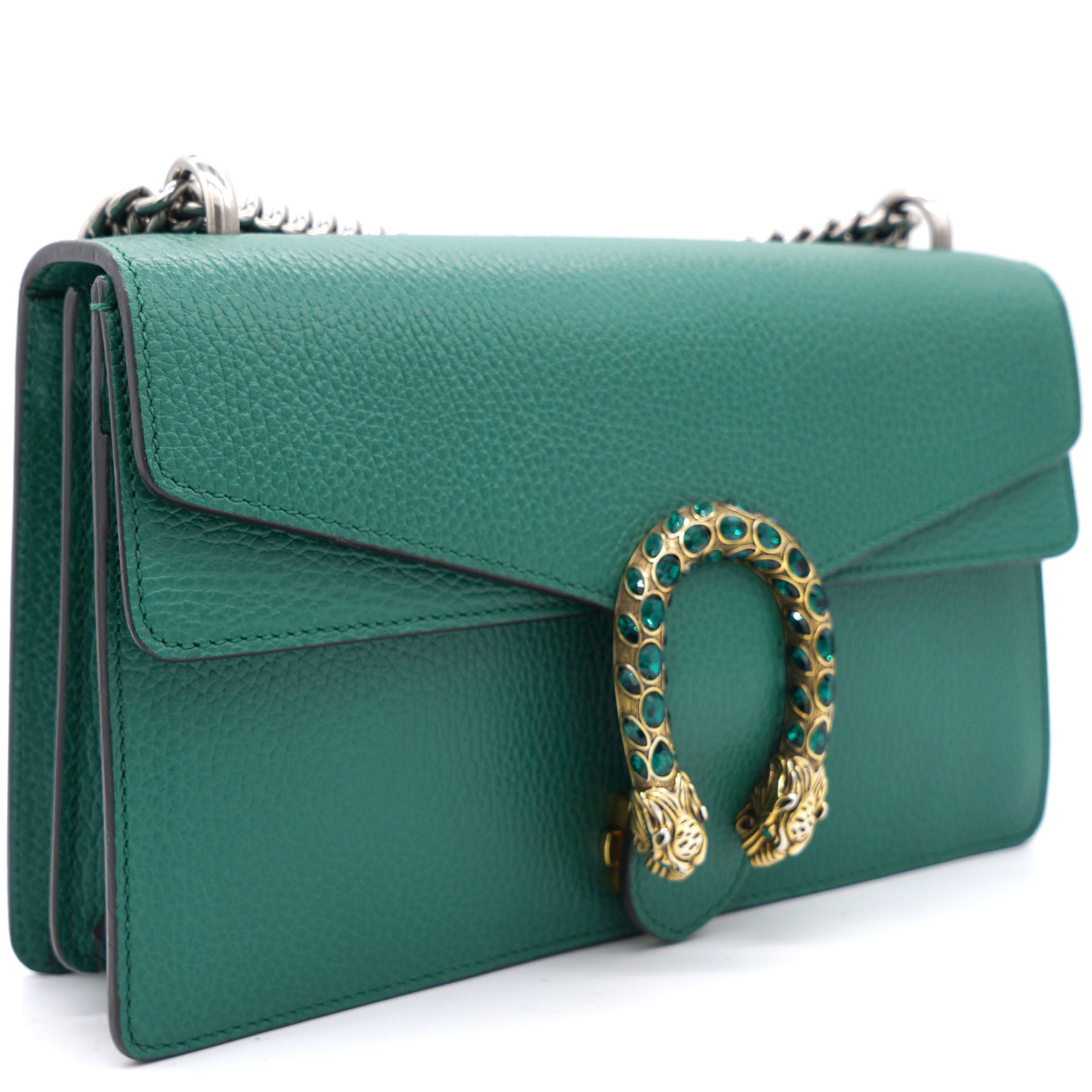 Gucci Dionysus Mini Top Handle Bag, Green, Leather