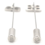 Silver BB Pin Earrings