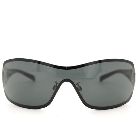 Vintage Black Camelia Shield Sunglasses