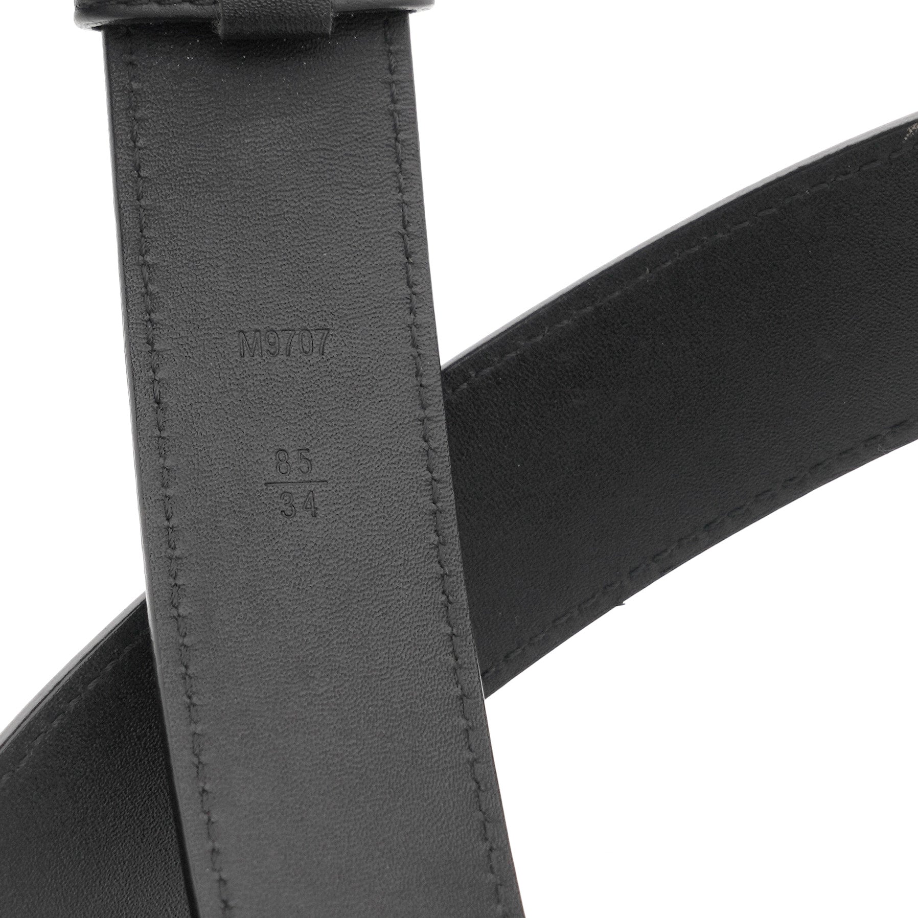 Black Damier Print Buckle Belt 85CM
