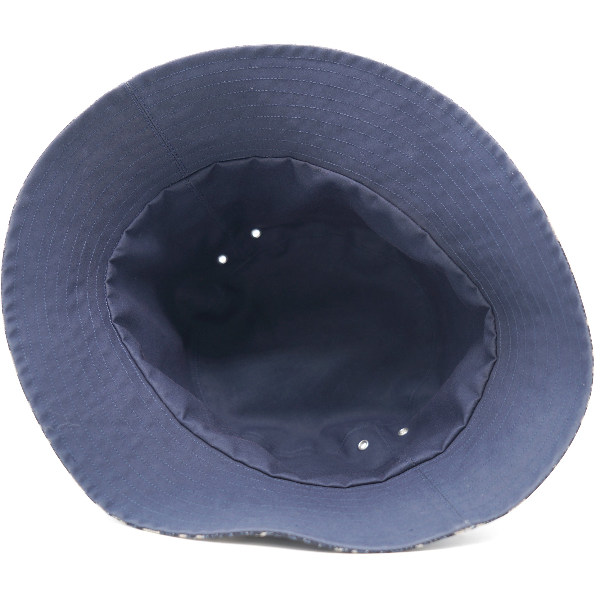 Christian Dior Navy Blue Synthetic Reversible Teddy-D Oblique Short Brim Bucket  Hat (Size 58) Dior