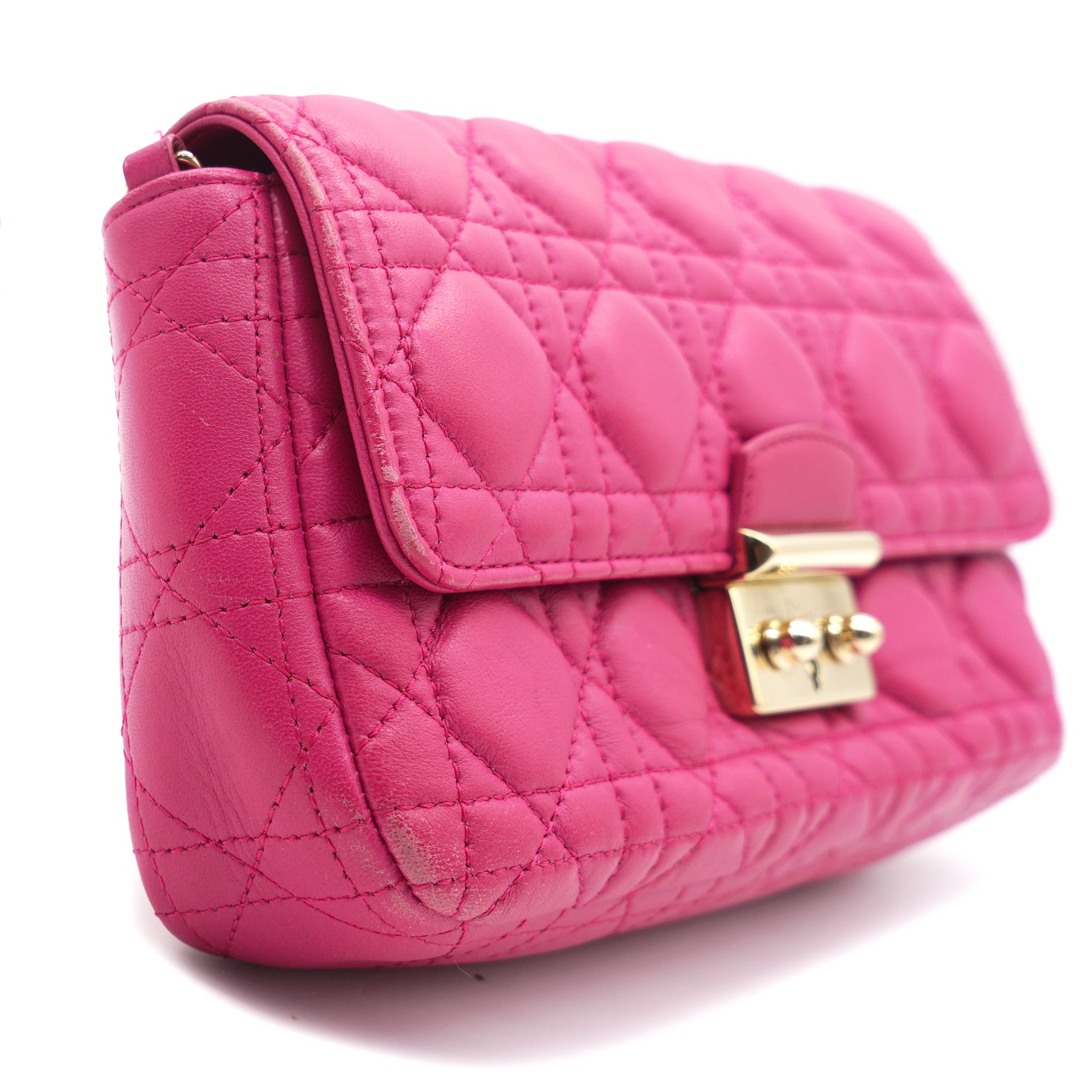 Pink Diorissima Mini Handbag with Ivory Straps - Handbags & Purses