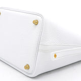 Blanc Clemence Leather Picotin Lock 18 Bag
