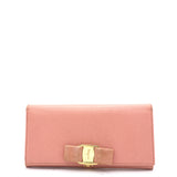 Pink Leather Vara Bow Wallet