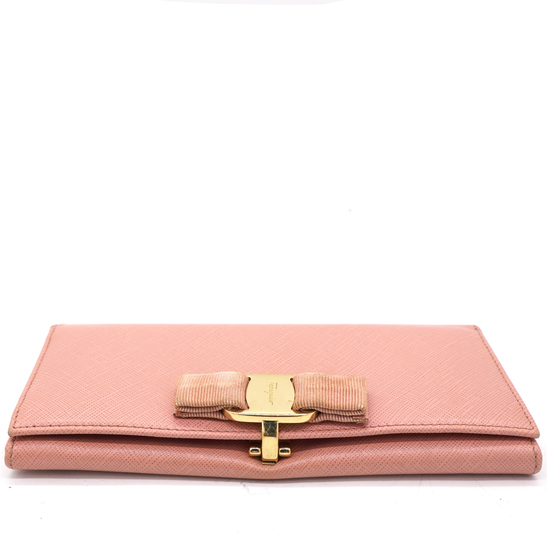 Pink Leather Vara Bow Wallet