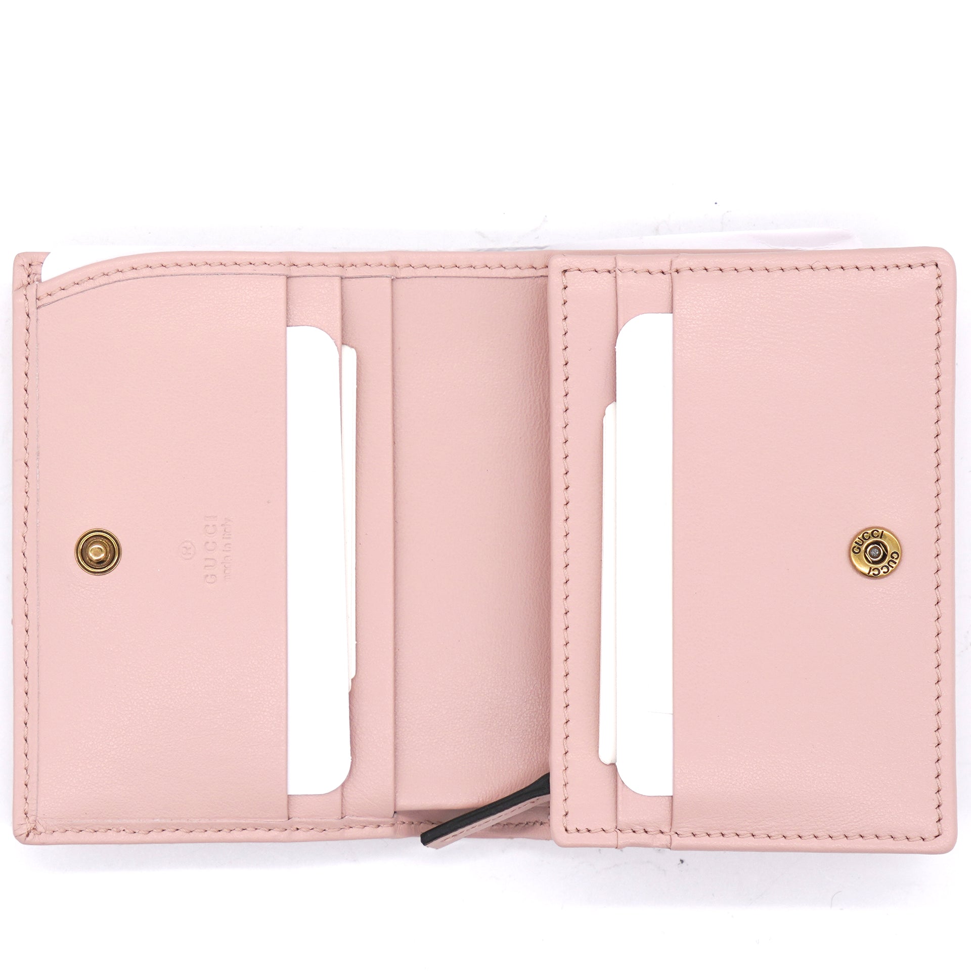 Pink Matelasse Leather GG Marmont Card Case