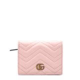Pink Matelasse Leather GG Marmont Card Case