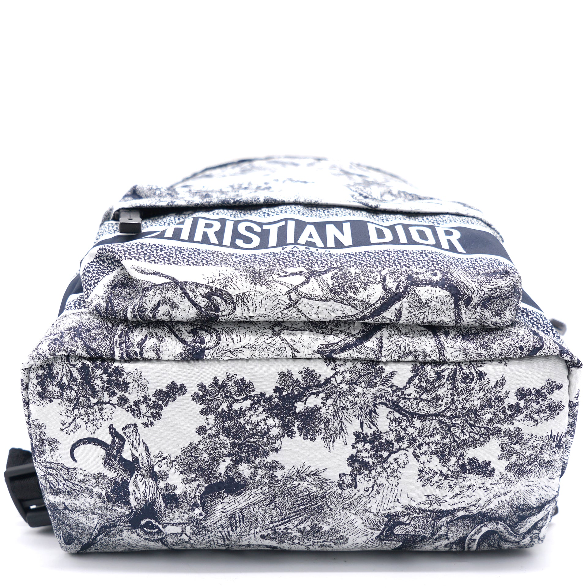 Small Diortravel Backpack Blue Toile De Jouy Reverse Technical Fabric