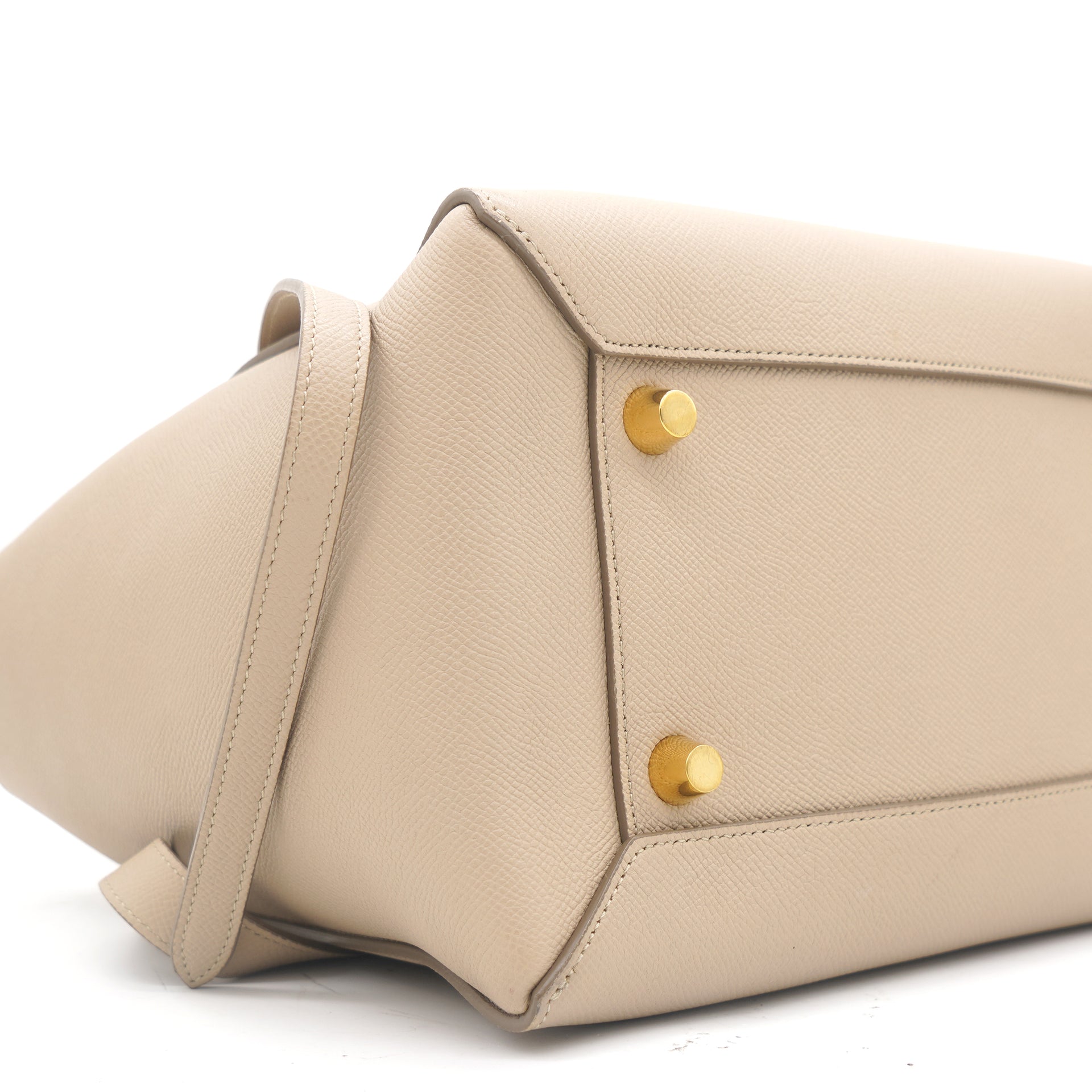 Celine Light Taupe Leather Mini Belt Top Handle Bag – STYLISHTOP