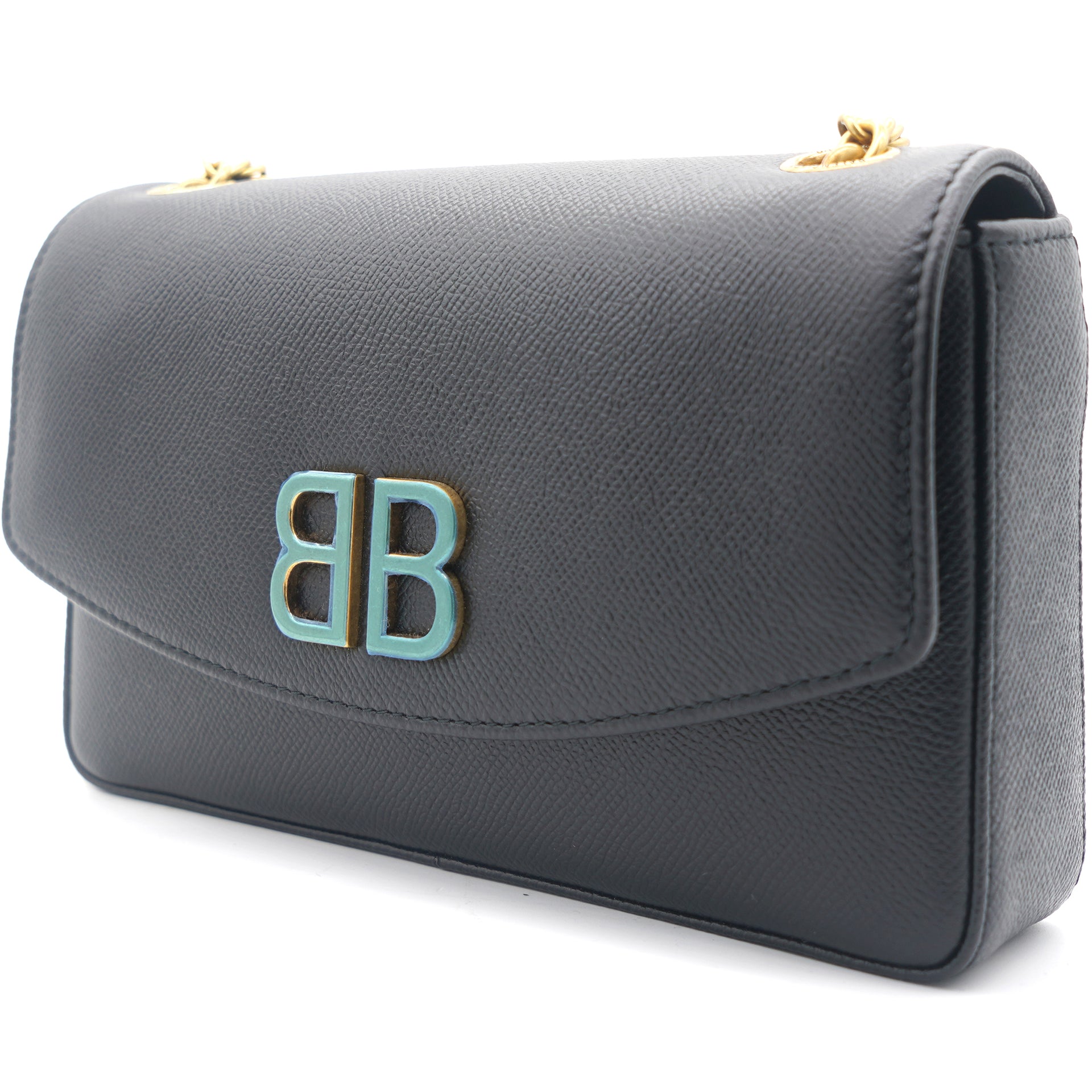 BB Chain Handbag Leather Small