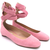 Pink Suede Ballet Flats 36.5