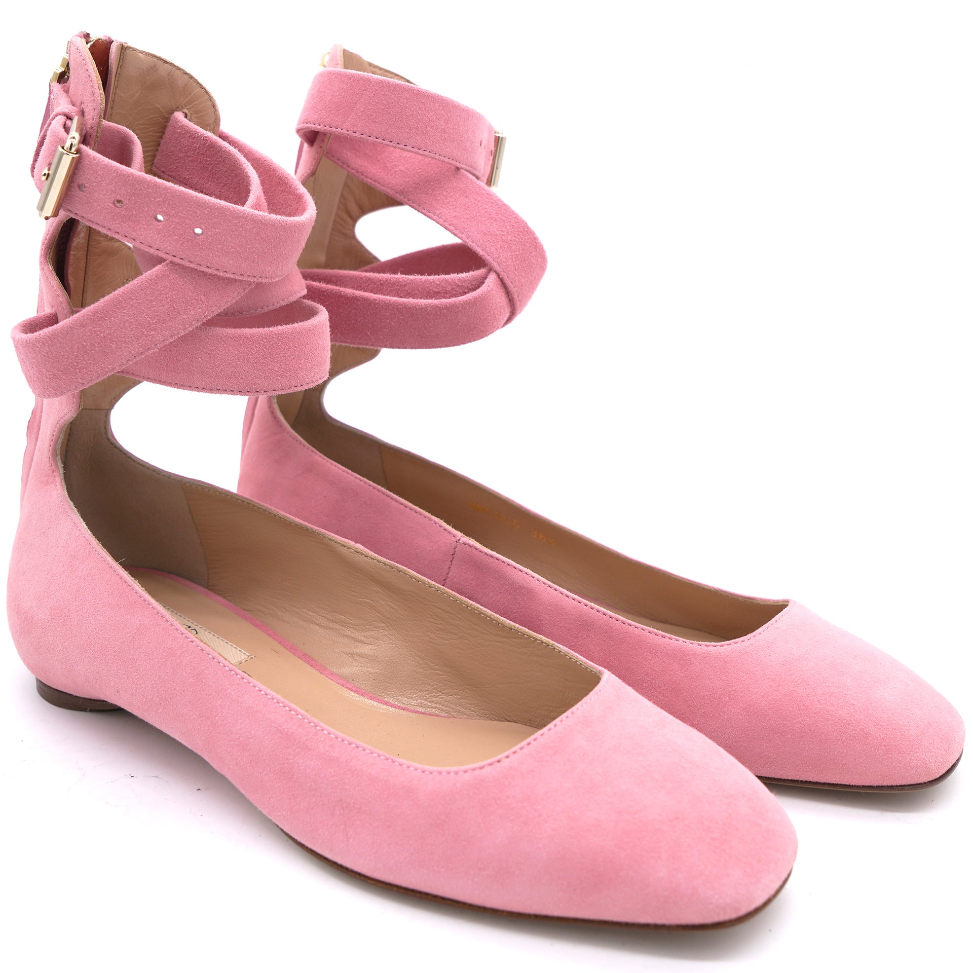 Pink Suede Ballet Flats 36.5