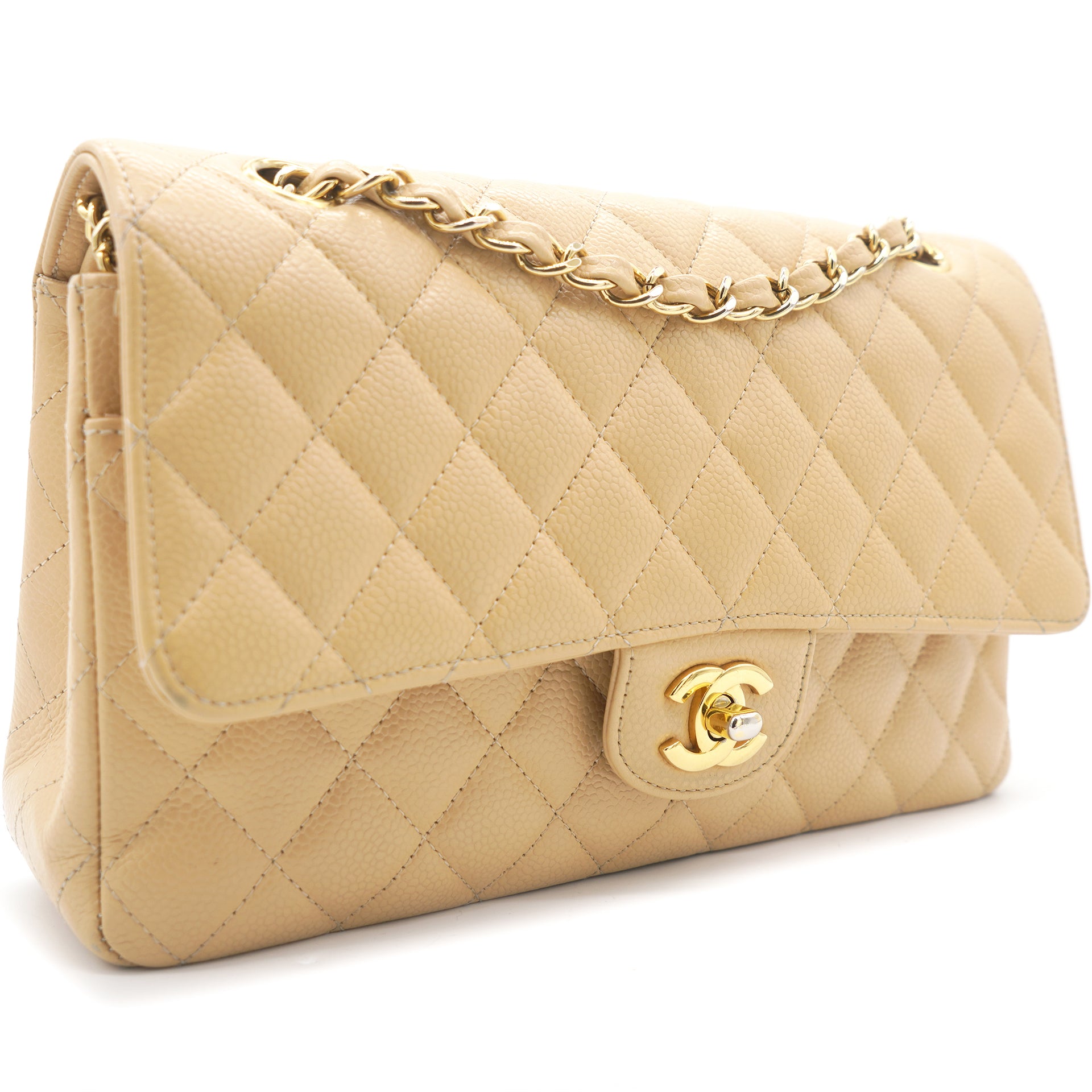 Chanel PST Petit Shopping Bag Caviar beige with gold hardware
