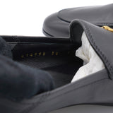 Black Leather Brixton Horsebit Slip On Loafers 36