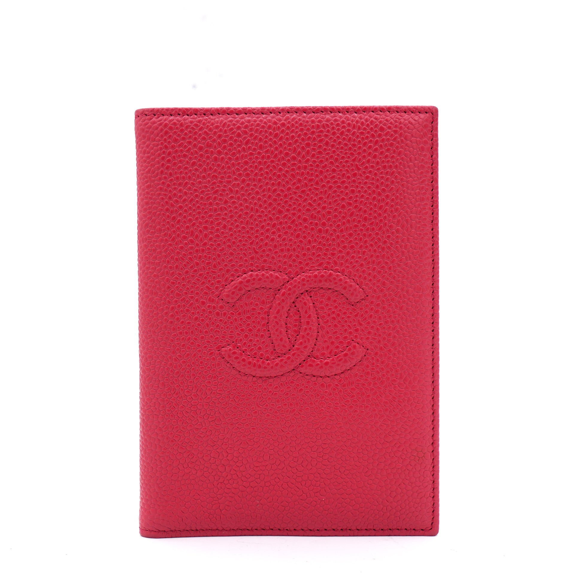 Chanel Red Caviar Leather CC Timeless Passport Holder Cover – STYLISHTOP