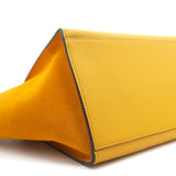 Calfskin Leather Medium Trapeze Yellow