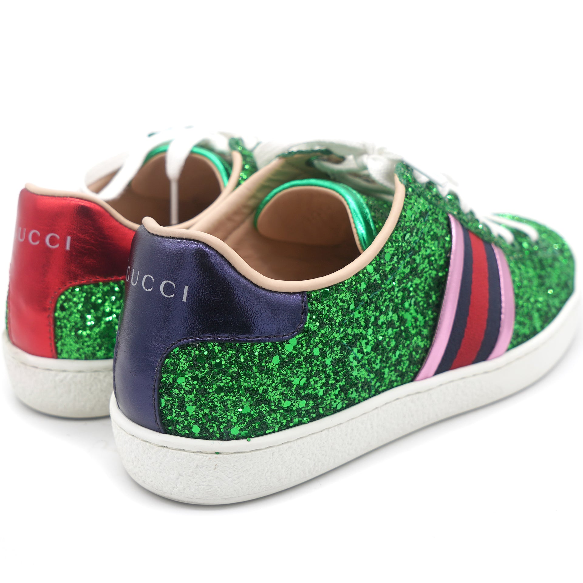 Green Glitter Ace Sneakers 35.5