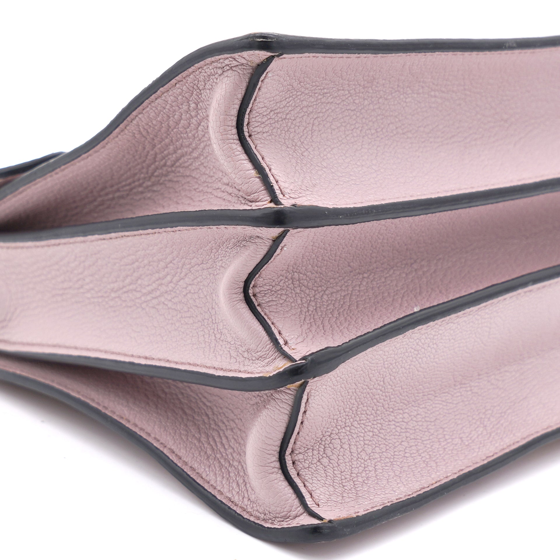 Pink Leather Medium Madras Flap Tote