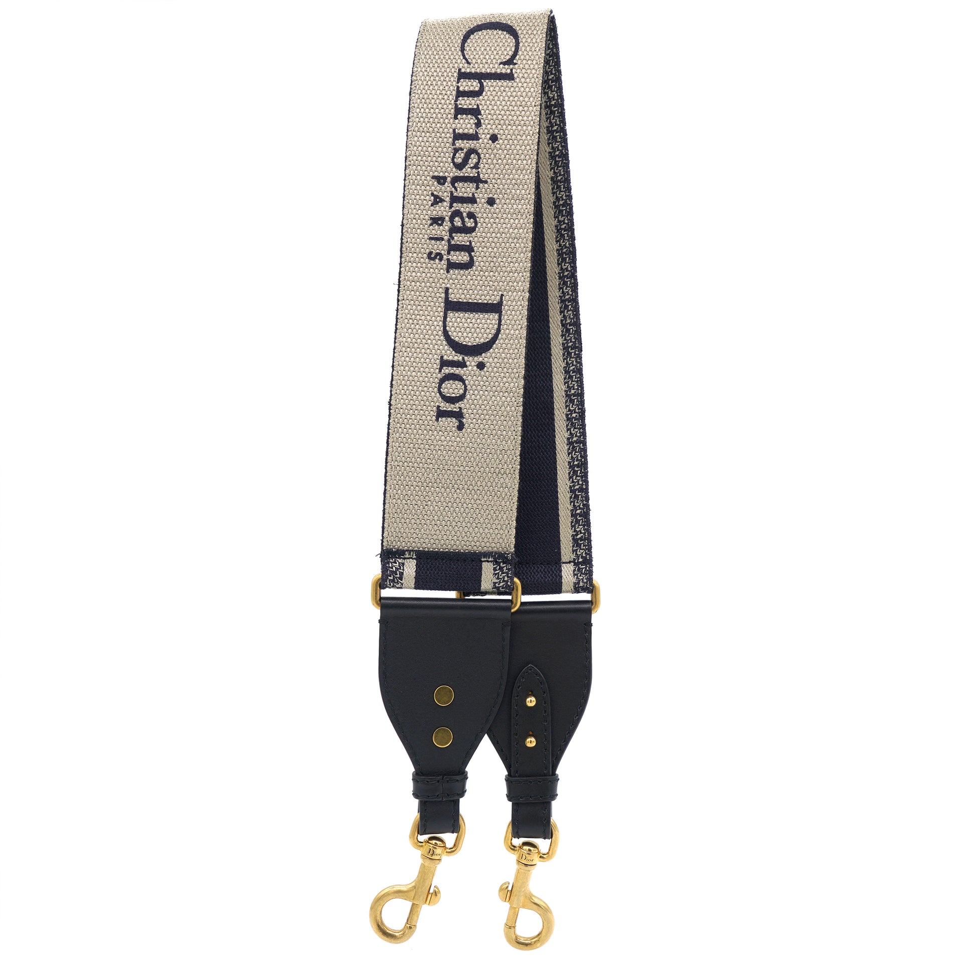 Shoulder Strap Blue 'Christian Dior' Embroidery