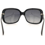 Black Polarized Bow Square Gradient Sunglasses