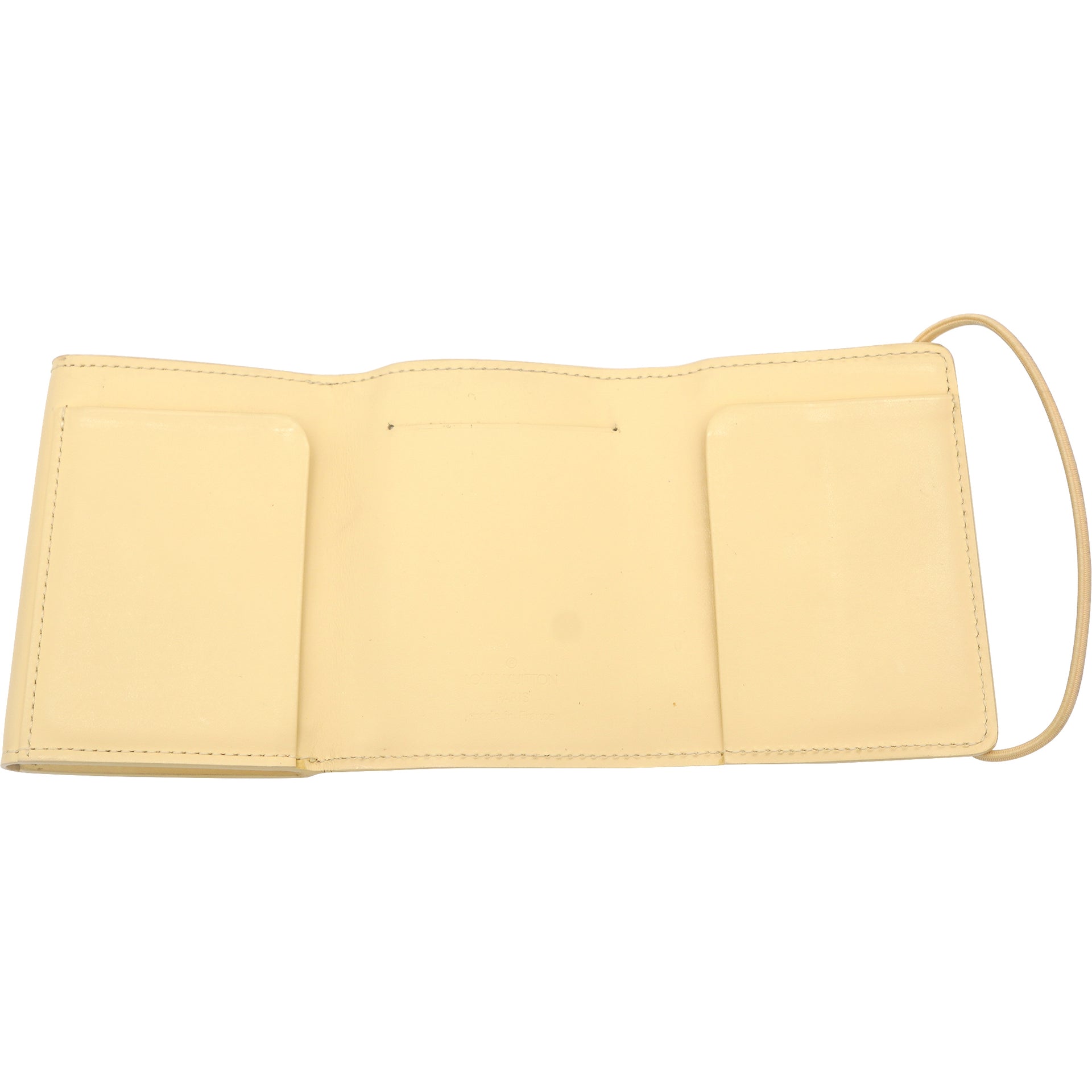 Leather wallet Louis Vuitton Yellow in Leather - 27465872
