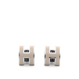 Lacquered Pop H Mini Earrings Grey