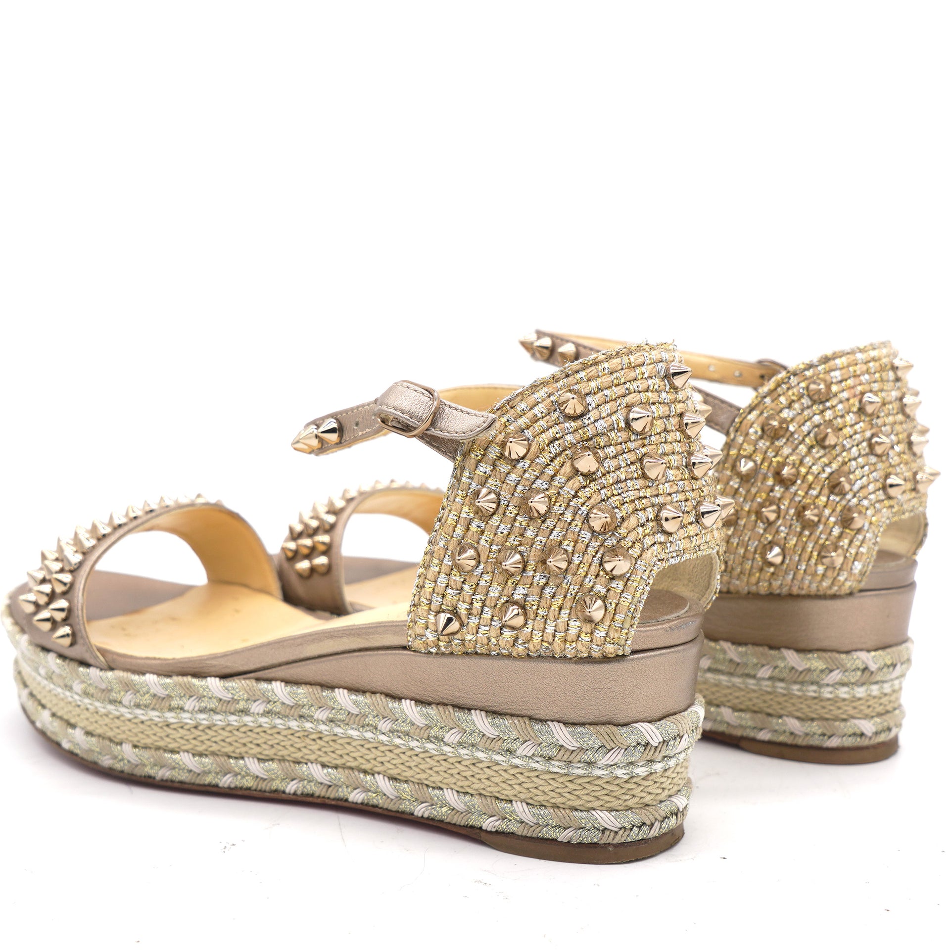 Madmonica 60 studded leather wedge sandals 37