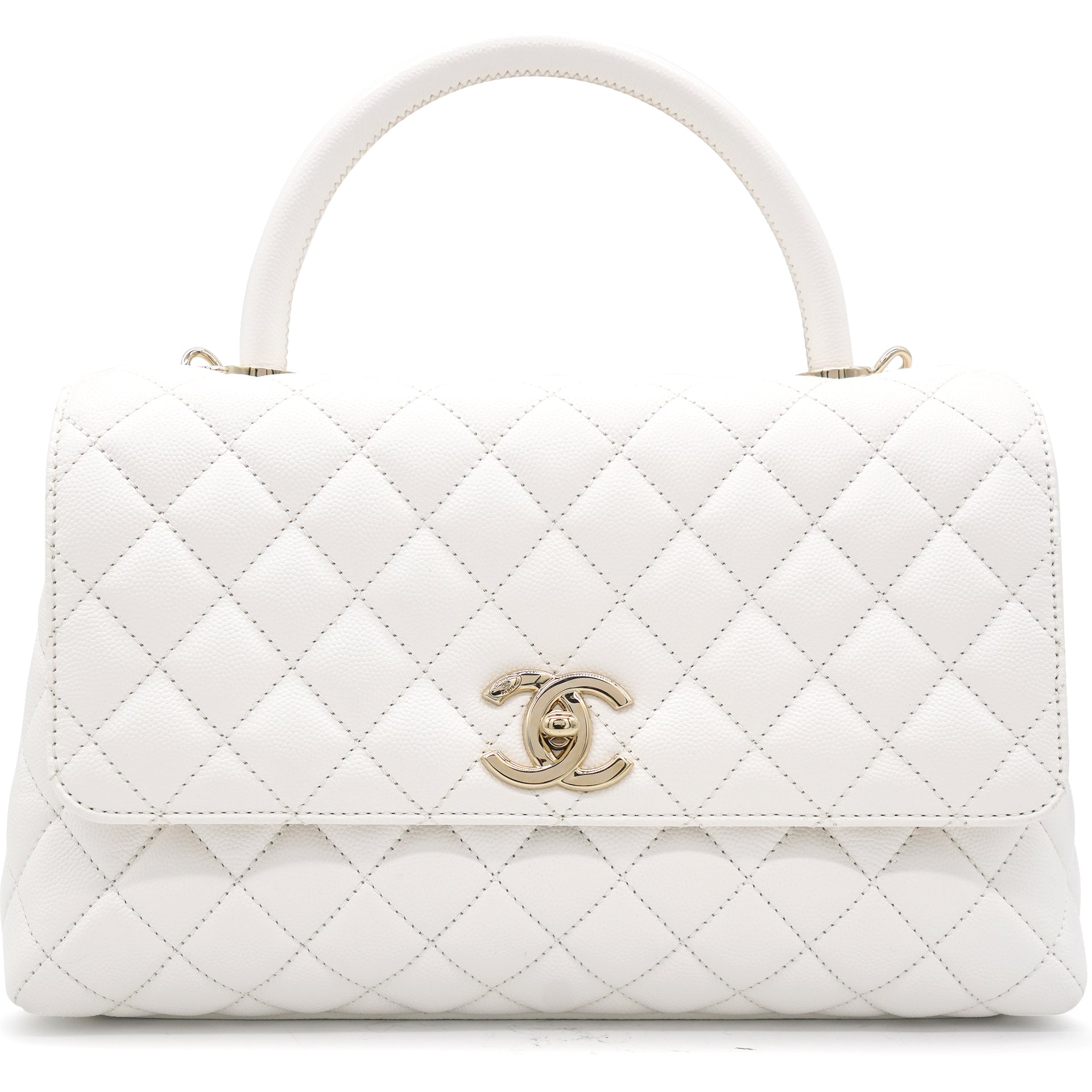 Caviar Quilted Medium Coco Handle Flap
