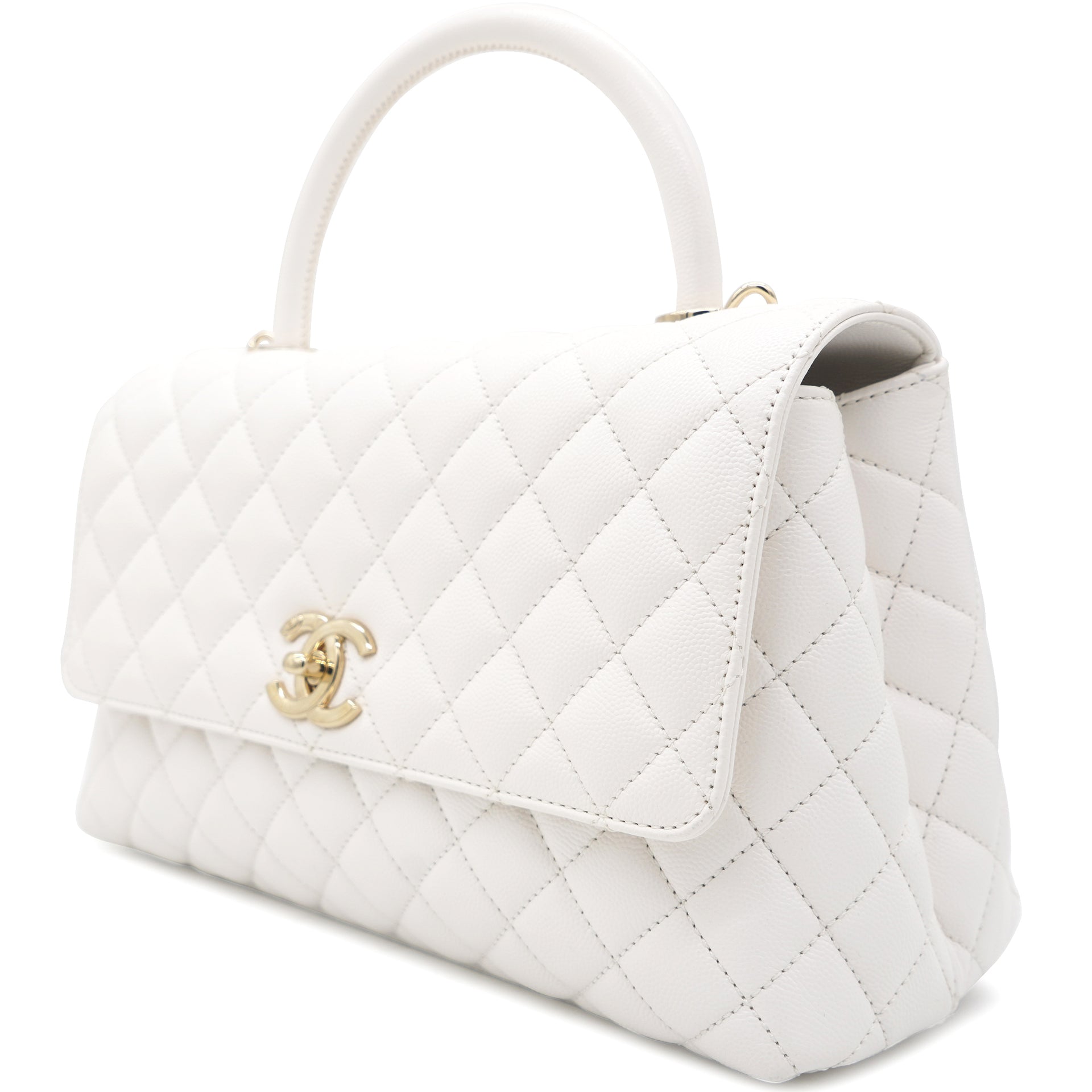 Caviar Quilted Medium Coco Handle Flap