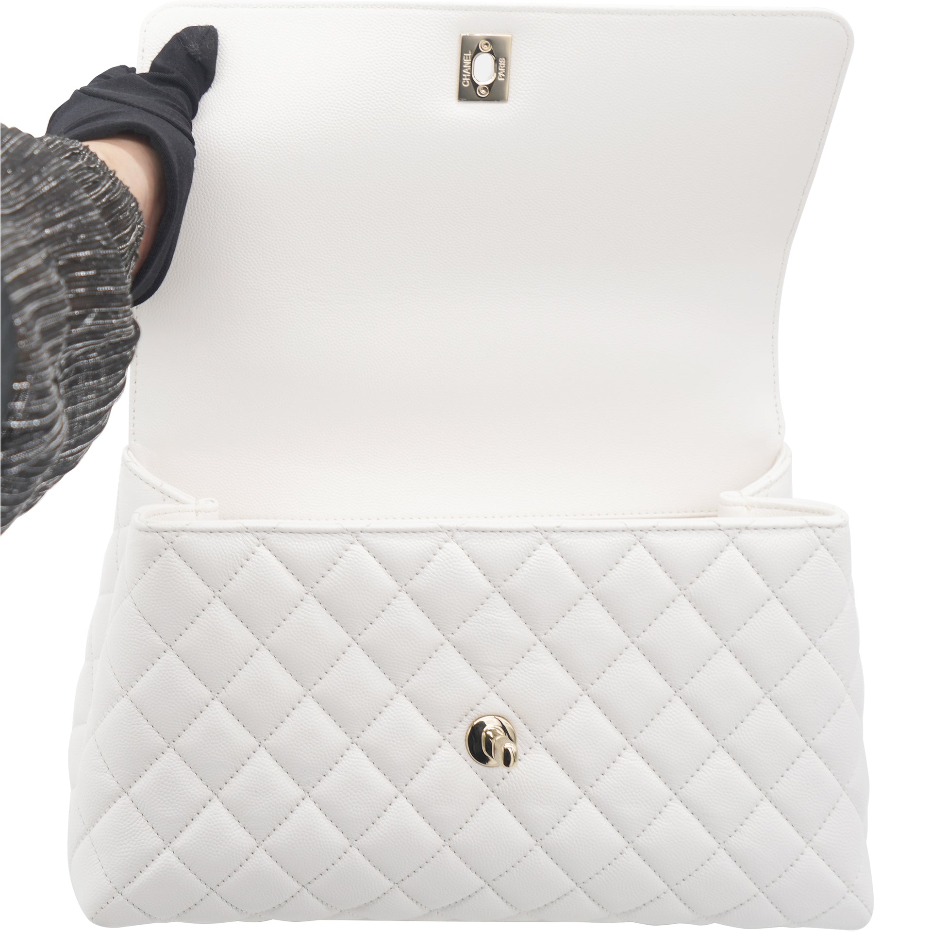 Caviar Quilted Medium Coco Handle Flap