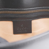Calfskin Matelasse Small GG Marmont Shoulder Bag Black